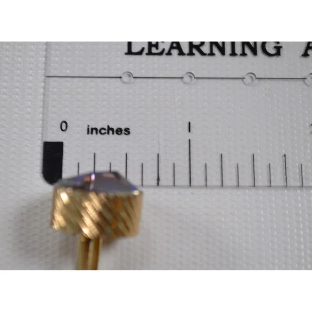 Vintage Swank‎ Gold Tone Cufflinks with Watermelon Rhinestone